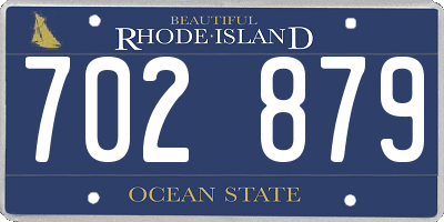 RI license plate 702879