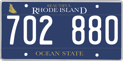 RI license plate 702880