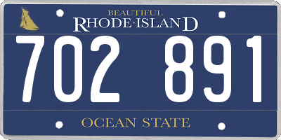 RI license plate 702891
