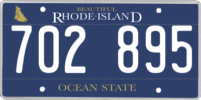 RI license plate 702895