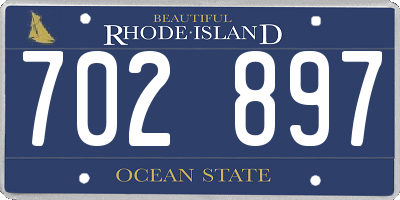 RI license plate 702897
