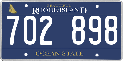 RI license plate 702898