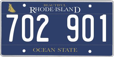 RI license plate 702901