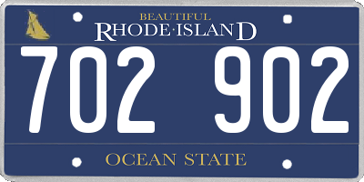 RI license plate 702902