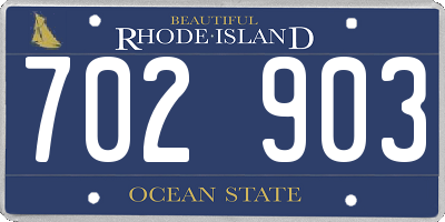 RI license plate 702903