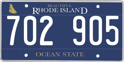 RI license plate 702905
