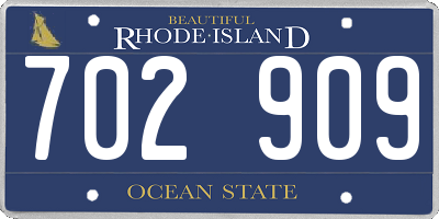 RI license plate 702909
