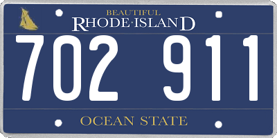 RI license plate 702911