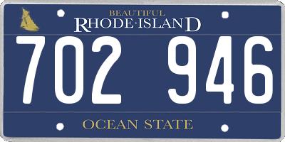 RI license plate 702946