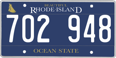 RI license plate 702948