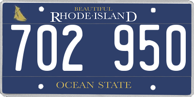 RI license plate 702950