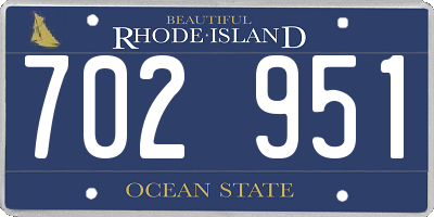 RI license plate 702951