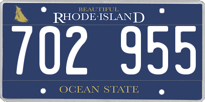 RI license plate 702955