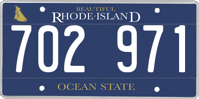 RI license plate 702971