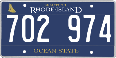 RI license plate 702974