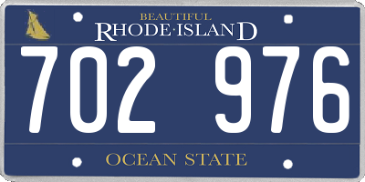 RI license plate 702976