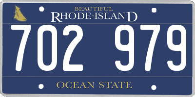 RI license plate 702979