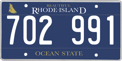 RI license plate 702991