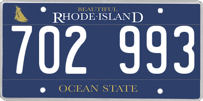 RI license plate 702993