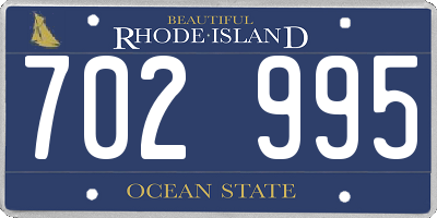 RI license plate 702995