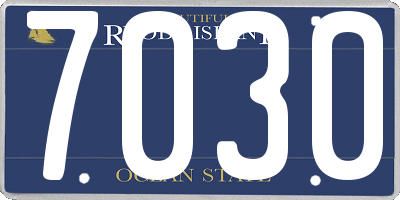 RI license plate 7030