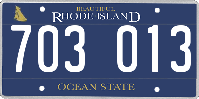 RI license plate 703013