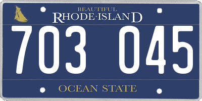 RI license plate 703045