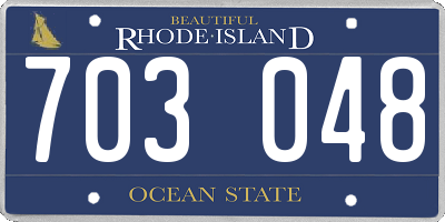 RI license plate 703048