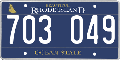 RI license plate 703049
