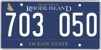 RI license plate 703050