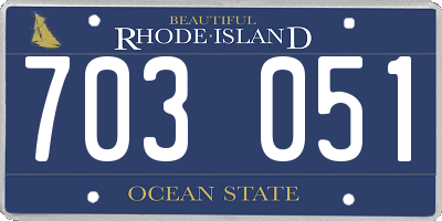 RI license plate 703051