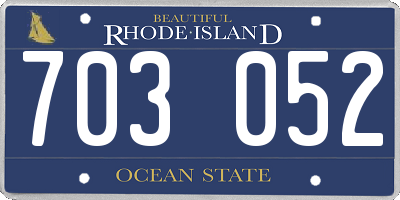 RI license plate 703052