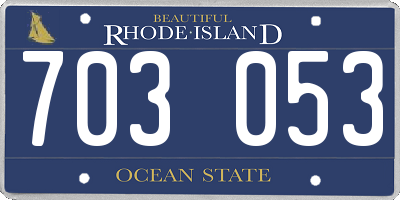 RI license plate 703053