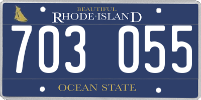 RI license plate 703055