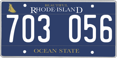 RI license plate 703056