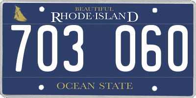 RI license plate 703060