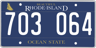 RI license plate 703064