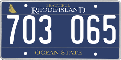 RI license plate 703065