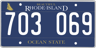 RI license plate 703069