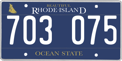 RI license plate 703075