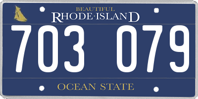 RI license plate 703079