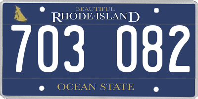 RI license plate 703082