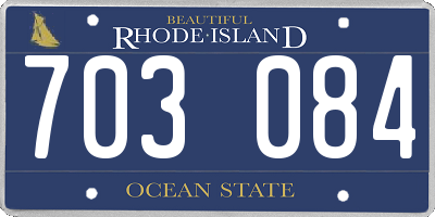 RI license plate 703084