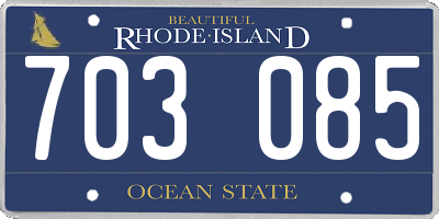 RI license plate 703085