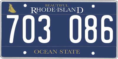 RI license plate 703086