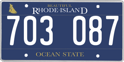 RI license plate 703087