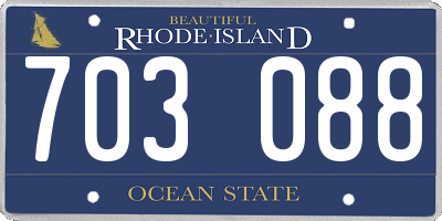 RI license plate 703088