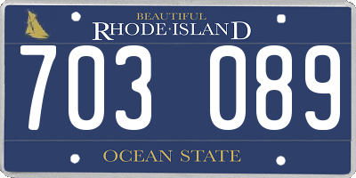 RI license plate 703089