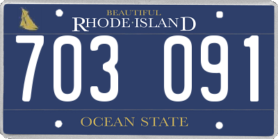 RI license plate 703091