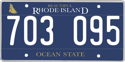 RI license plate 703095